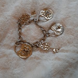 Keys and locks charm bracelet
